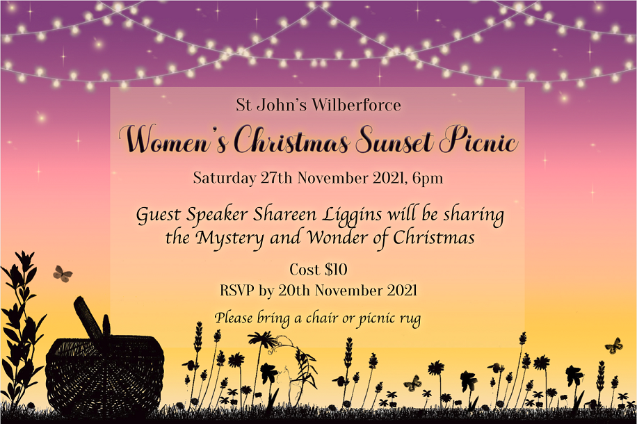 Flyer for Women's Christmas Sunset Picnic 2021